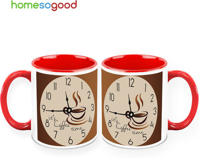 37% OFF on HomeSoGood Coffee Time Is Near Pack Of 2 Ceramic Mug 325 ml, Pack of 2 37% OFF on HomeSoGood Coffee Time Is Near Pack Of 2 Ceramic Mug 325 ml, Pack of 2