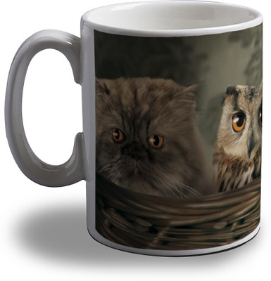 15% OFF on Artifa Owl And Cats Porcelain, Ceramic Mug 350 ml 15% OFF on Artifa Owl And Cats Porcelain, Ceramic Mug 350 ml