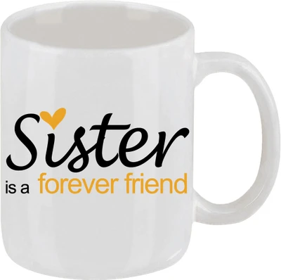 16% OFF on Ellicon 117 Sister Is A Forever Friend Ceramic Mug