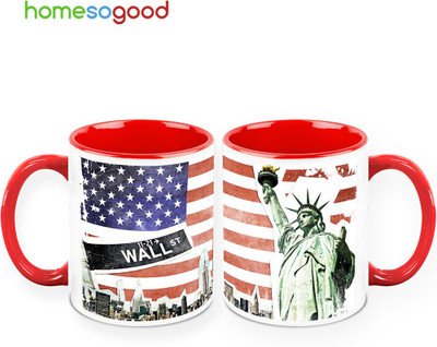 37% OFF on HomeSoGood The Symbol Of Freedom Pack Of 2 Ceramic Mug 325 ml, Pack of 2 37% OFF on HomeSoGood The Symbol Of Freedom Pack Of 2 Ceramic Mug 325 ml, Pack of 2