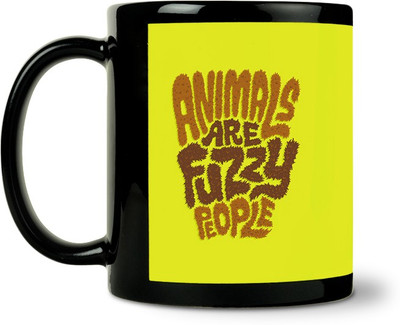 36% OFF on ShopMantra Animals Are Fuzzy People Ceramic Mug 300 ml