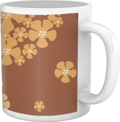 50% OFF on Tiedribbons Pure Vanity_Tru Concept_Designer Green Pattern Ceramic Mug 325 ml