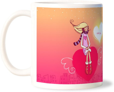 50% OFF on Lovely Collection Love is Being On Top Ceramic Mug