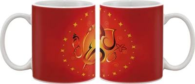 15% OFF on Artifa Ganesha Porcelain, Ceramic Mug 350 ml