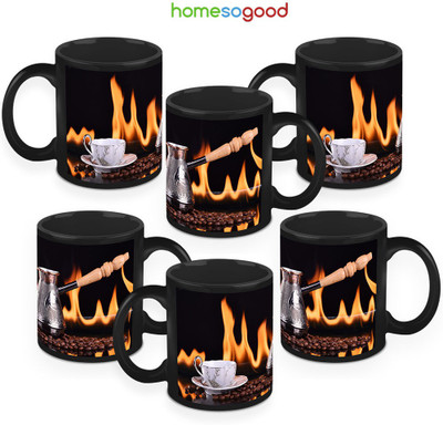 41% OFF on HomeSoGood Coffee On Fire Coffee Ceramic Mug 325 ml, Pack of 6 41% OFF on HomeSoGood Coffee On Fire Coffee Ceramic Mug 325 ml, Pack of 6