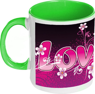 41% OFF on AMY Love Quote Inside Green Coffee Ceramic Mug 325 ml 41% OFF on AMY Love Quote Inside Green Coffee Ceramic Mug 325 ml