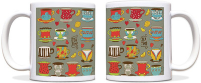 54% OFF on ShopMantra Tea Time Cups Pattern Black Ceramic Mug 300 ml 54% OFF on ShopMantra Tea Time Cups Pattern Black Ceramic Mug 300 ml