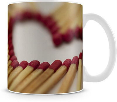 68% OFF on Shoprock Macth Sticks Heart Coffee Ceramic Mug