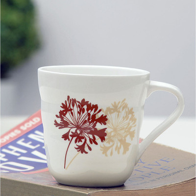 At Home Fresh Floral Ceramic Mug 180 ml, Pack of 6 At Home Fresh Floral Ceramic Mug 180 ml, Pack of 6