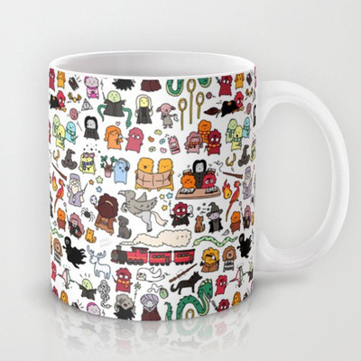 41% OFF on Astrode Kawaii Harry Potter Doodle Ceramic Mug 325 ml