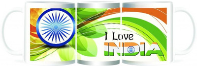 50% OFF on Refeel Gifts I Love India Ceramic Mug 325 ml