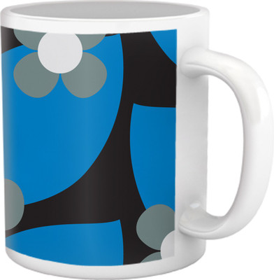 50% OFF on Tiedribbons Shy Shine_Geometric Multicolor_ Designer Pattern Ceramic Mug 325 ml