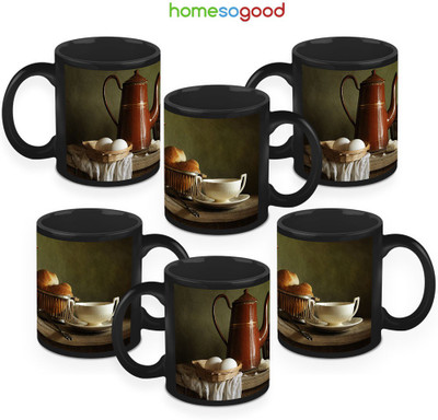 41% OFF on HomeSoGood The Vintage Breakfast Coffee Ceramic Mug 325 ml, Pack of 6 41% OFF on HomeSoGood The Vintage Breakfast Coffee Ceramic Mug 325 ml, Pack of 6