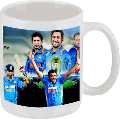 28% OFF on Ellicon C198 Team India Coffee Ceramic Mug 325 ml