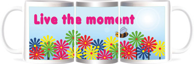 50% OFF on Refeel Gifts Live The Moment Bee & Flower Ceramic Mug 325 ml