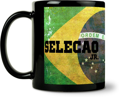 36% OFF on ShopMantra Neymar Jr. Brazil Football Ceramic Mug 300 ml