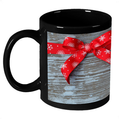 72% OFF on AMY Beautiful Red Ribbon Bow Ceramic Mug 325 ml