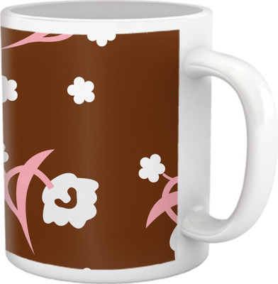 60% OFF on Tiedribbons Shy Shine_Geometric Multicolor_ Floral twig Pattern Ceramic Mug 325 ml