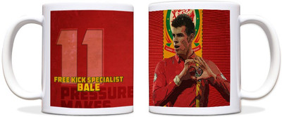 60% OFF on ShopMantra Gareth Frank Bale Wales Football Black Ceramic Mug 300 ml
