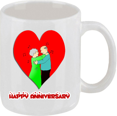 16% OFF on Ellicon 92 Happy Anniversay Ceramic Mug