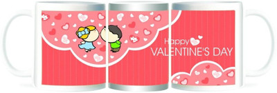 50% OFF on Refeel Gifts Happy Valentines Day Hearts Ceramic Mug 325 ml