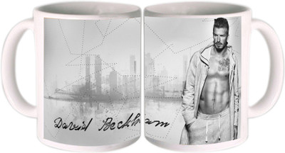 25% OFF on Shopkeeda FIFA 2014 David Beckham Pose Ceramic Mug 350 ml