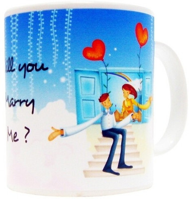 26% OFF on Everyday Gifts V Love Gift For Will You Marry Me Ceramic Mug 400 ml