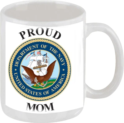 28% OFF on Ellicon E194 Proud Navy Mom Ceramic Mug 325 ml