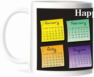 50% OFF on Refeel Gifts Happy New Year 2015 Calender SD-187 Ceramic Mug 325 ml