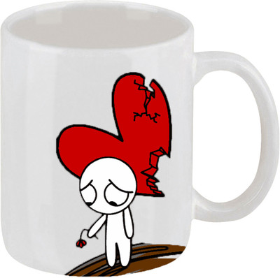 16% OFF on Ellicon 2 Broken Heart Coffee Mug Ceramic Mug