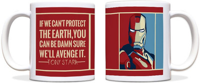 60% OFF on ShopMantra Tony Stark Quote Black Ceramic Mug 300 ml