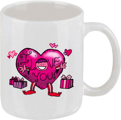 16% OFF on Ellicon 242 I Love You Hearts Ceramic Mug