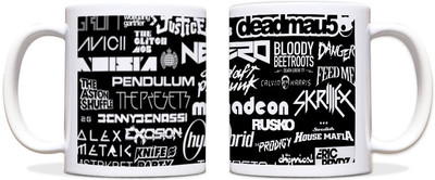 60% OFF on ShopMantra Punk Daft Song Black Ceramic Mug 300 ml