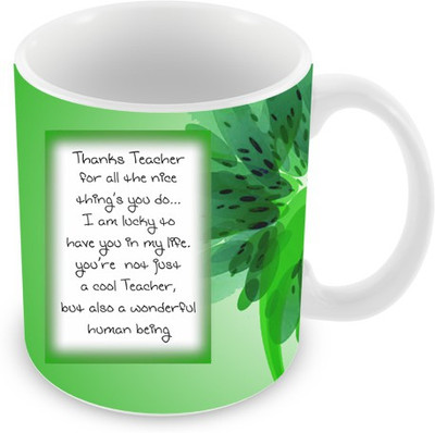 26% OFF on Everyday Gifts Thanks Teacher Ceramic Mug 325 ml