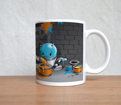 60% OFF on StyBuzz Playing Color Bottels Porcelain Mug 300 ml