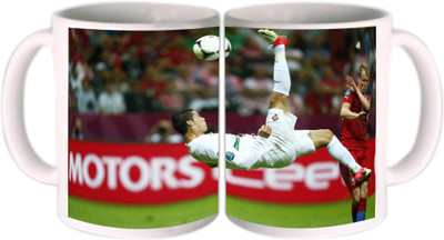 25% OFF on Shopkeeda FIFA 2014 Christiano Ronaldo's Kick Ceramic Mug 350 ml