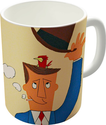 80% OFF on The Fappy Store Bird And The Hat Ceramic Mug 300 ml 80% OFF on The Fappy Store Bird And The Hat Ceramic Mug 300 ml