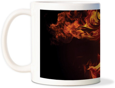 75% OFF on AMY Fire Flame Girllcoffee Ceramic Mug