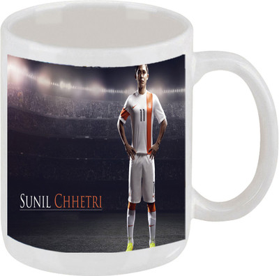 28% OFF on Ellicon E138 Indian Football Player Sunil Chhetri Ceramic Mug 325 ml
