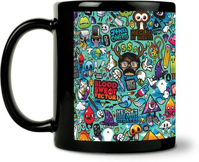 45% OFF on ShopMantra Funky Art Ceramic Mug 300 ml