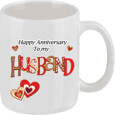 16% OFF on Ellicon Happy Anniversay My Husband Ceramic Mug
