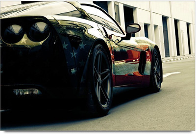 75% OFF on Black Sports Car 4 Paper Print