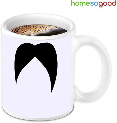 49% OFF on HomeSoGood Cute Cartoon Coffee 6 Mugs Ceramic Mug 280 ml, Pack of 6