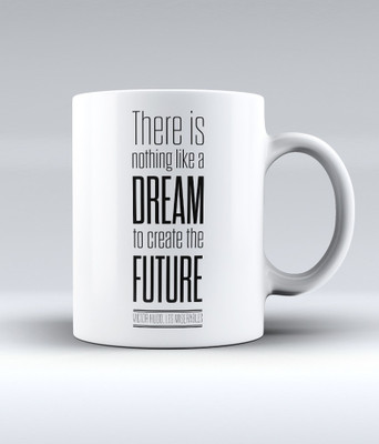 12% OFF on Lab No. 4 There Is Nothing Like Dream To Create The Future - Victor Hugo Quote Ceramic Mug 350 ml