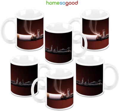 49% OFF on Homesogood The Art From Ashes Pack Of 6 Ceramic Mug 325 ml, Pack of 6 49% OFF on Homesogood The Art From Ashes Pack Of 6 Ceramic Mug 325 ml, Pack of 6