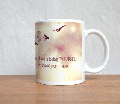 60% OFF on StyBuzz Freedom Quote Ceramic Mug 300 ml 60% OFF on StyBuzz Freedom Quote Ceramic Mug 300 ml