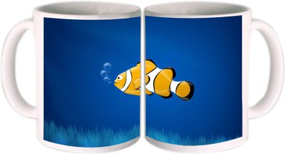 25% OFF on Shopkeeda Crown Fish Ceramic Mug 350 ml