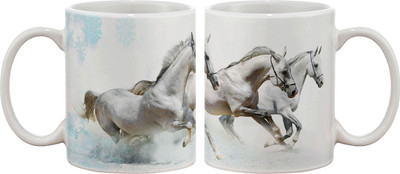 15% OFF on Artifa Horse Art Porcelain, Ceramic Mug 350 ml