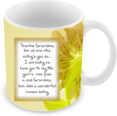 26% OFF on Everyday Gifts Thanks Grandma Ceramic Mug 325 ml