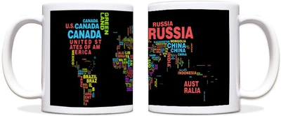 60% OFF on ShopMantra Printted World Map Black Ceramic Mug 300 ml 60% OFF on ShopMantra Printted World Map Black Ceramic Mug 300 ml